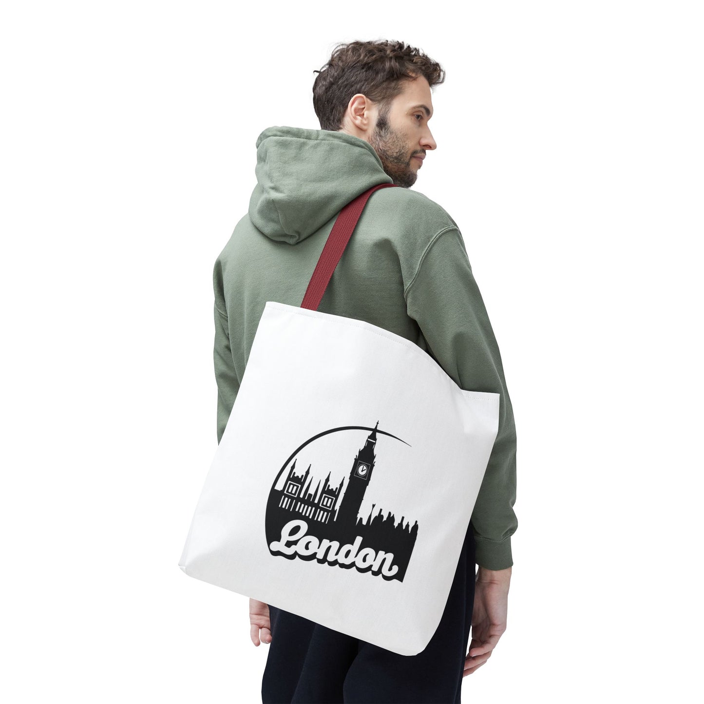 Stylish London Tote Bag, Travel Gift, Decorative Tote, Unique London Souvenir, Eco-Friendly Shopping Bag