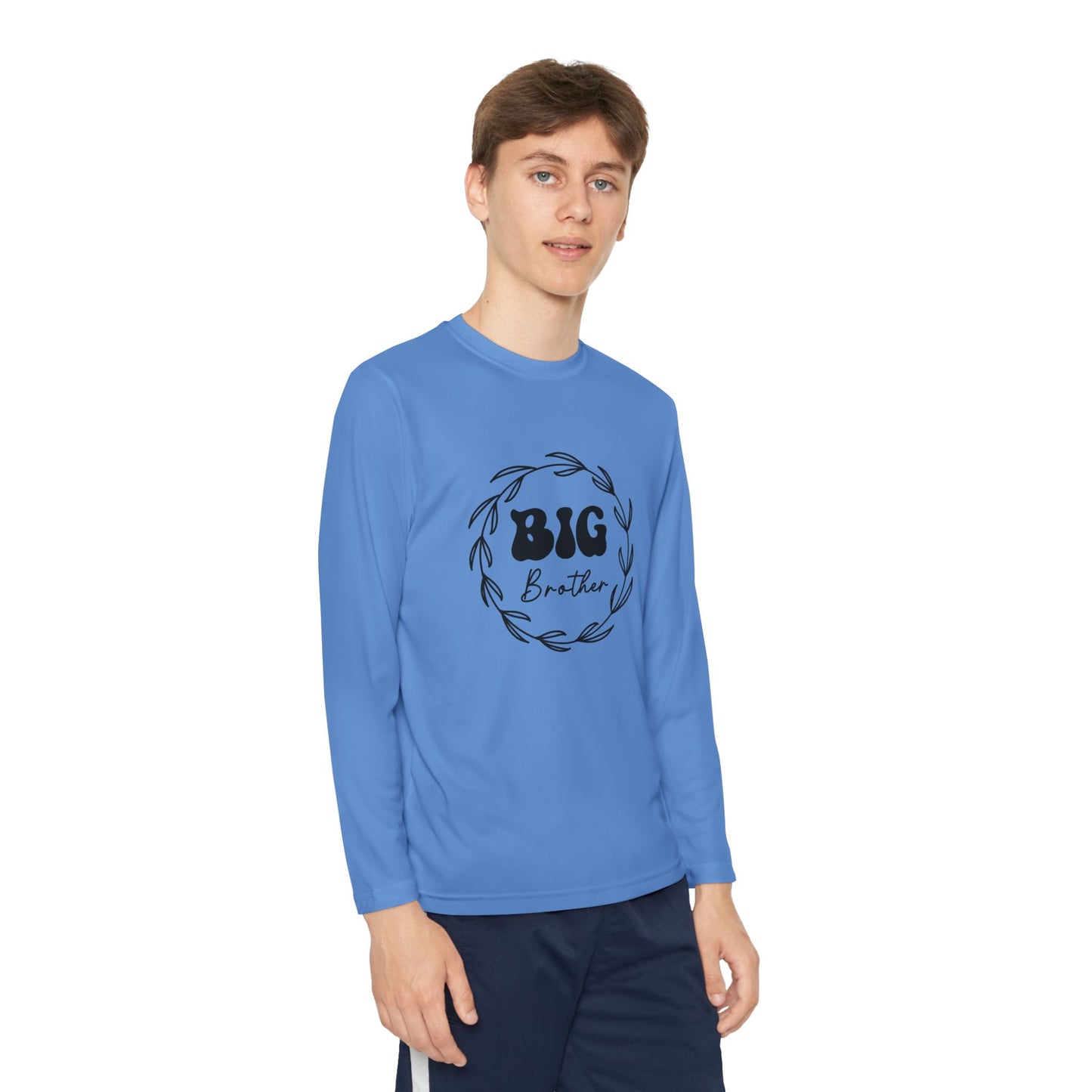 Youth Long Sleeve Competitor Tee - Cool Big Brother Sublimation Graphic
