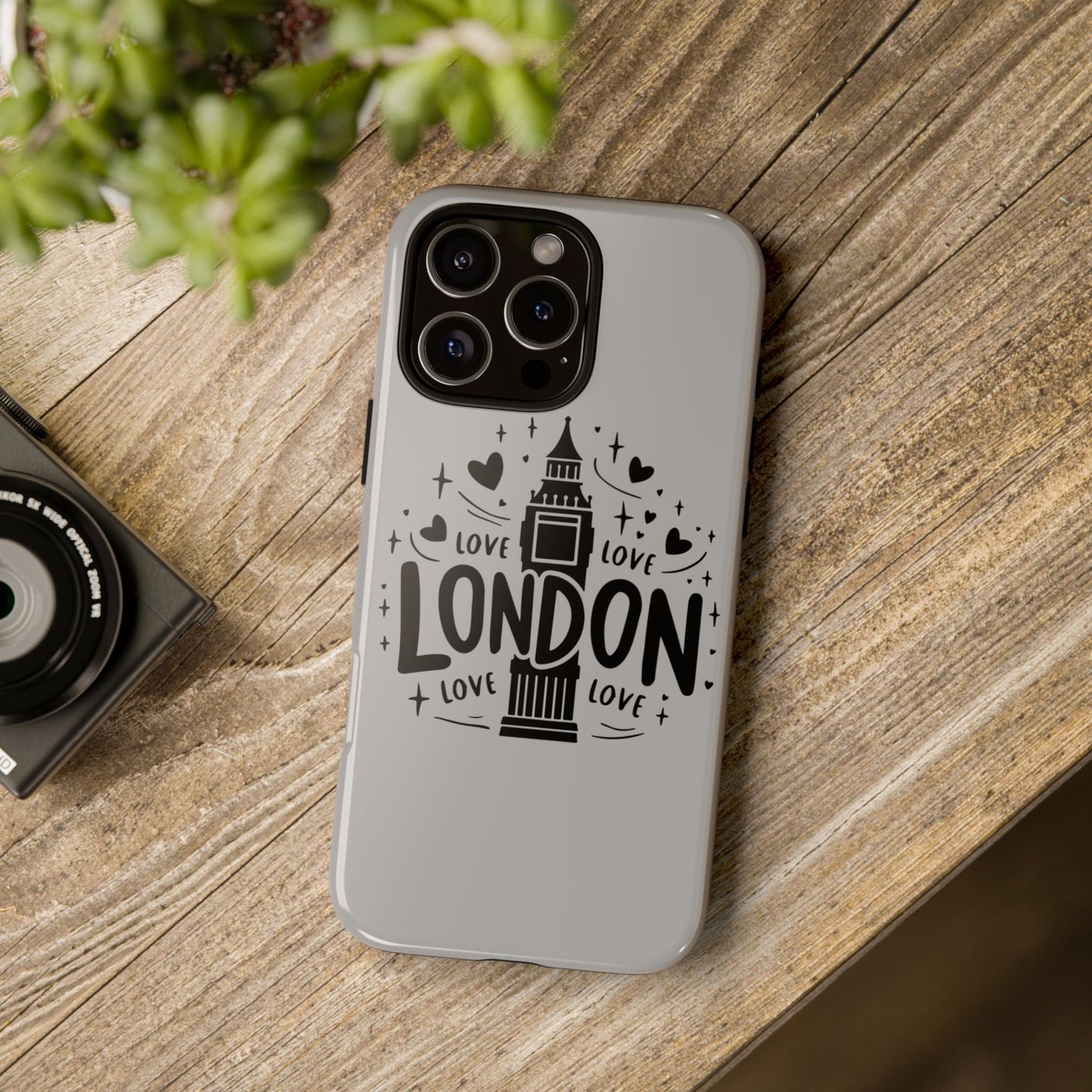 London Love Phone Case, Tough Cases, Stylish Phone Accessories, Unique Gift for Travelers, London Souvenir, Love Design