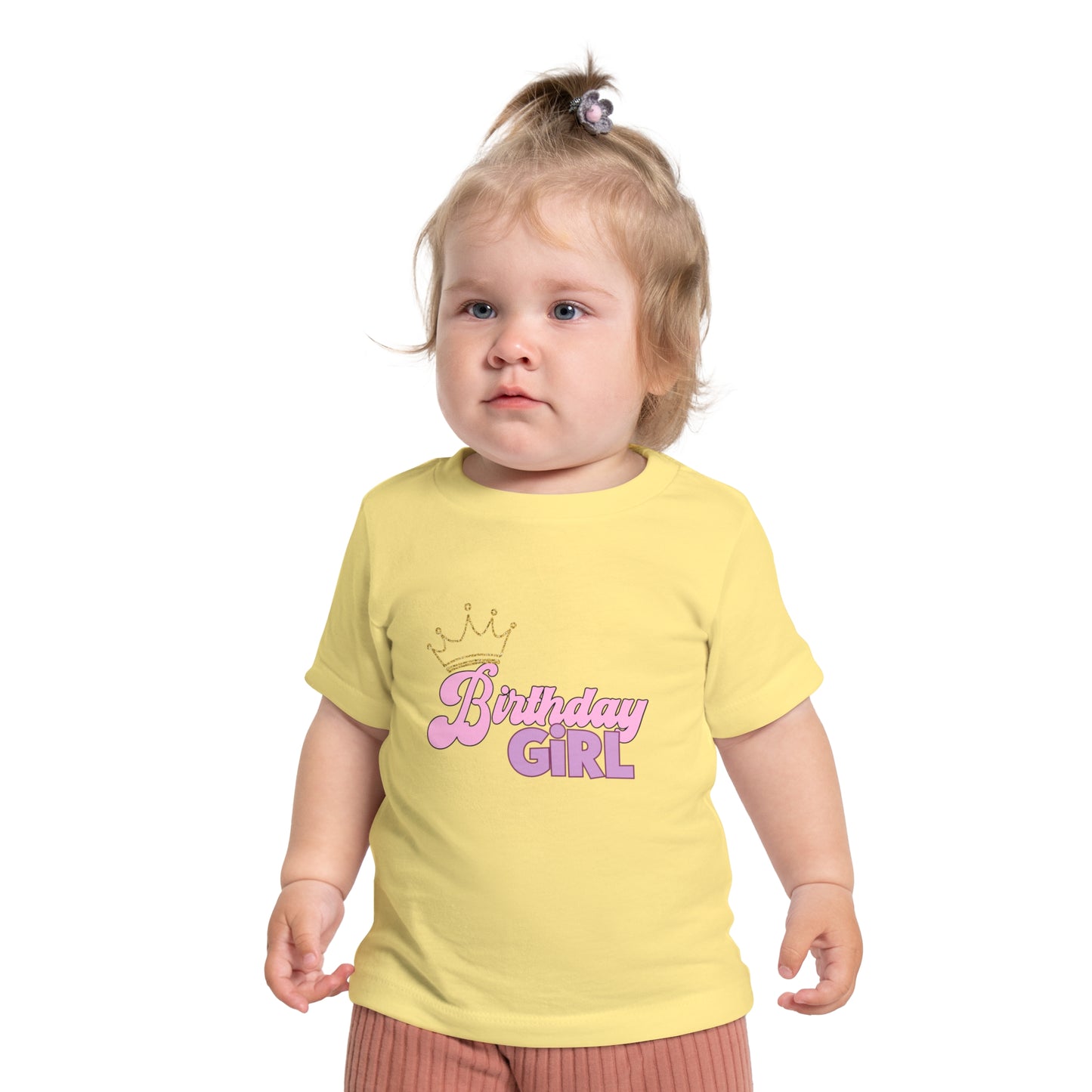 Birthday Girl Baby T-Shirt - Cute Crown Design for Celebrating Special Days