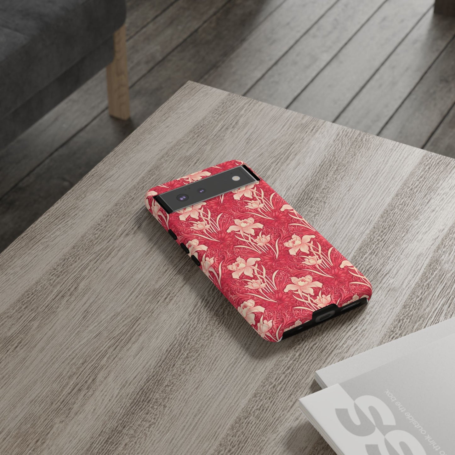 Floral Tough Phone Case - Durable, Stylish Accessory, Perfect Gift for Her, Floral Pattern, Customizable, Ideal for Daily Use