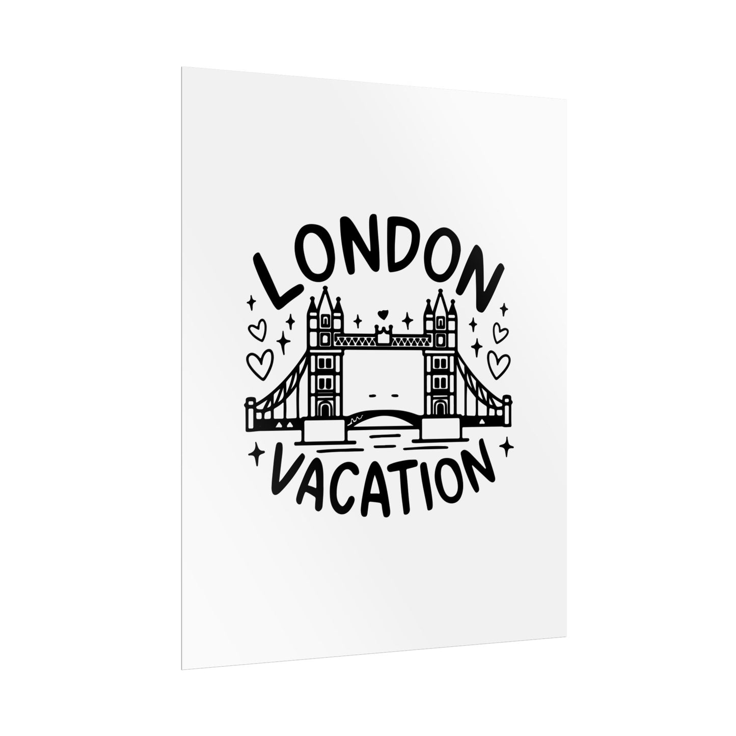 London Vacation Rolled Poster - Travel Decor for Home, Wall Art Print, Gift for Travelers, London Artwork, Holiday Gift Idea