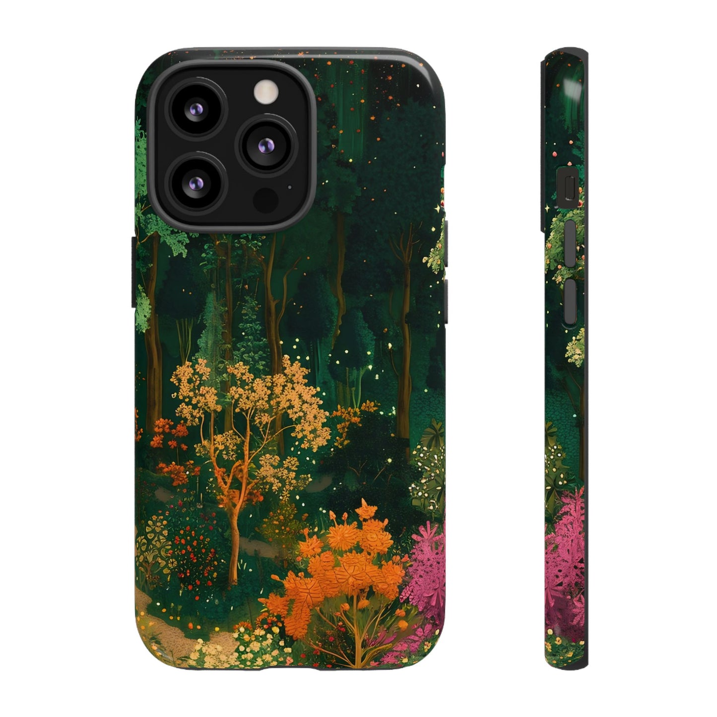 Nature-Inspired Phone Case, Floral Design, Tough iPhone Cover, Gift for Nature Lovers, Colorful Phone Accessory