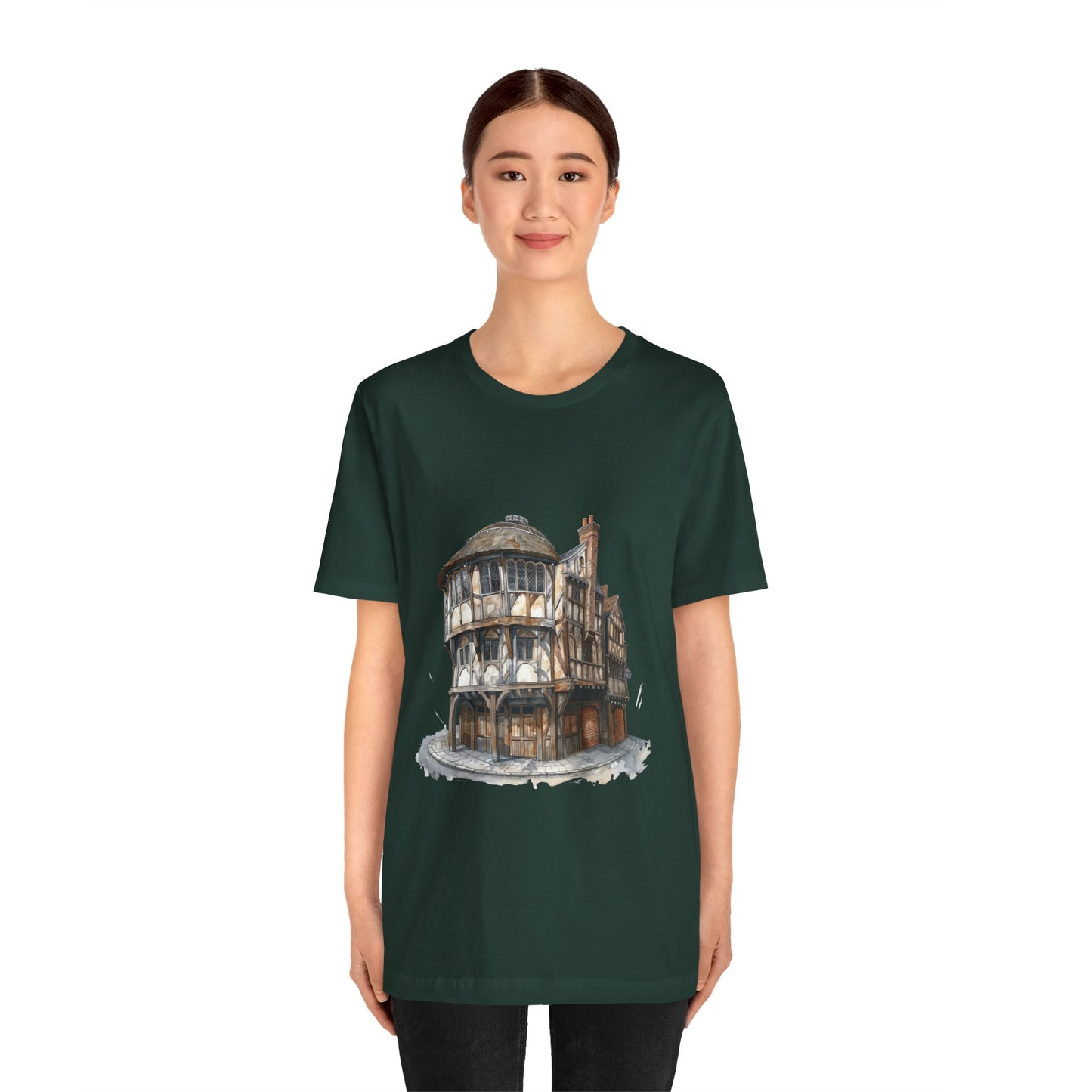 Unisex Jersey Short Sleeve Tee - Where Friends Gather - The Cozy British Pub