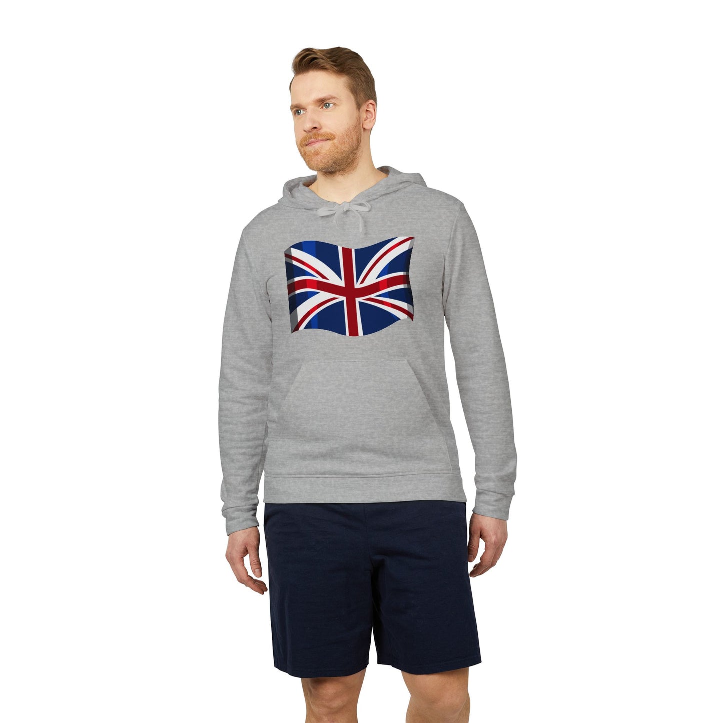 adidas Unisex Fleece Hoodie - British Pride: Heart of the Union Jack