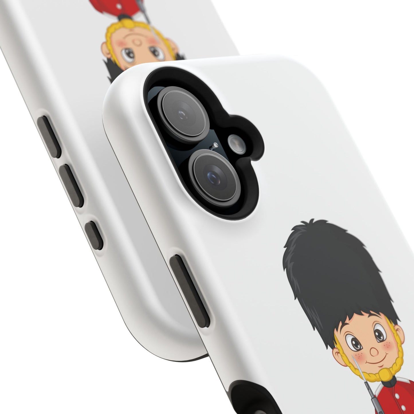 Cute Cartoon Soldier Magnetic Tough Case, Kid's Phone Cover, Fun Gift for Children, Birthday Present, Youth Accessories, Durable Protection