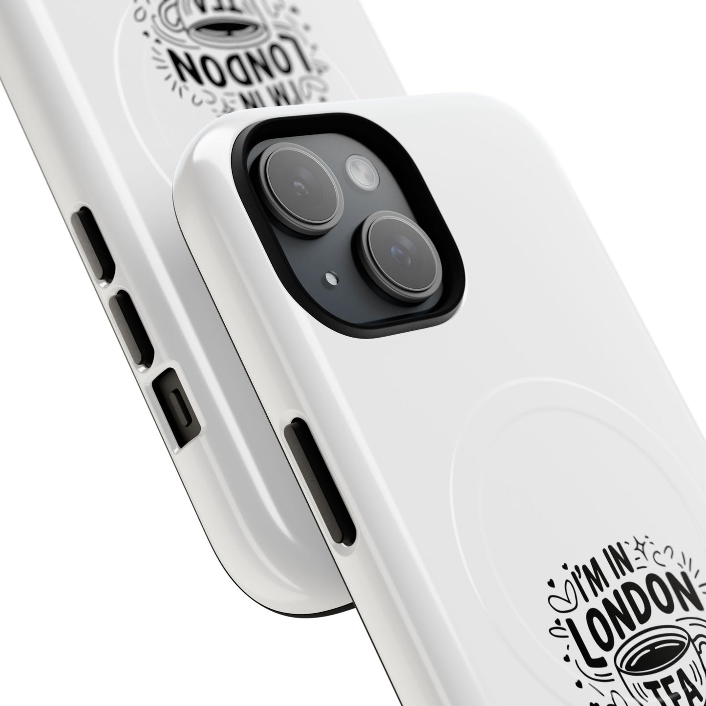 Magnetic Phone Case with London Tea Design, Tough Mobile Cover, Gift for Tea Lovers, Travel Accessory, Unique Phone Protector