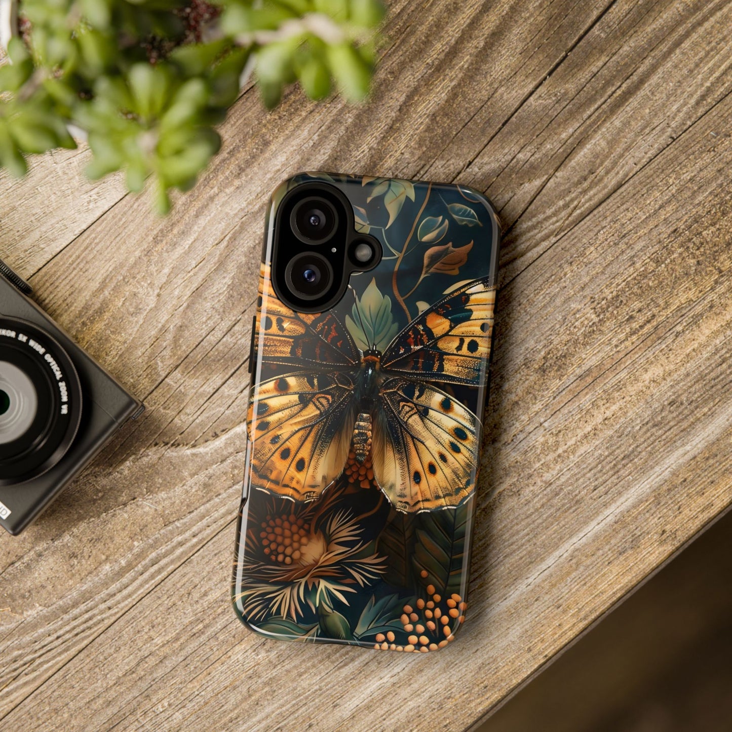 Butterfly Floral Phone Case, Tough Cases, Protective Cover, Unique Gift, Nature Lover, Art Print, Spring Decor