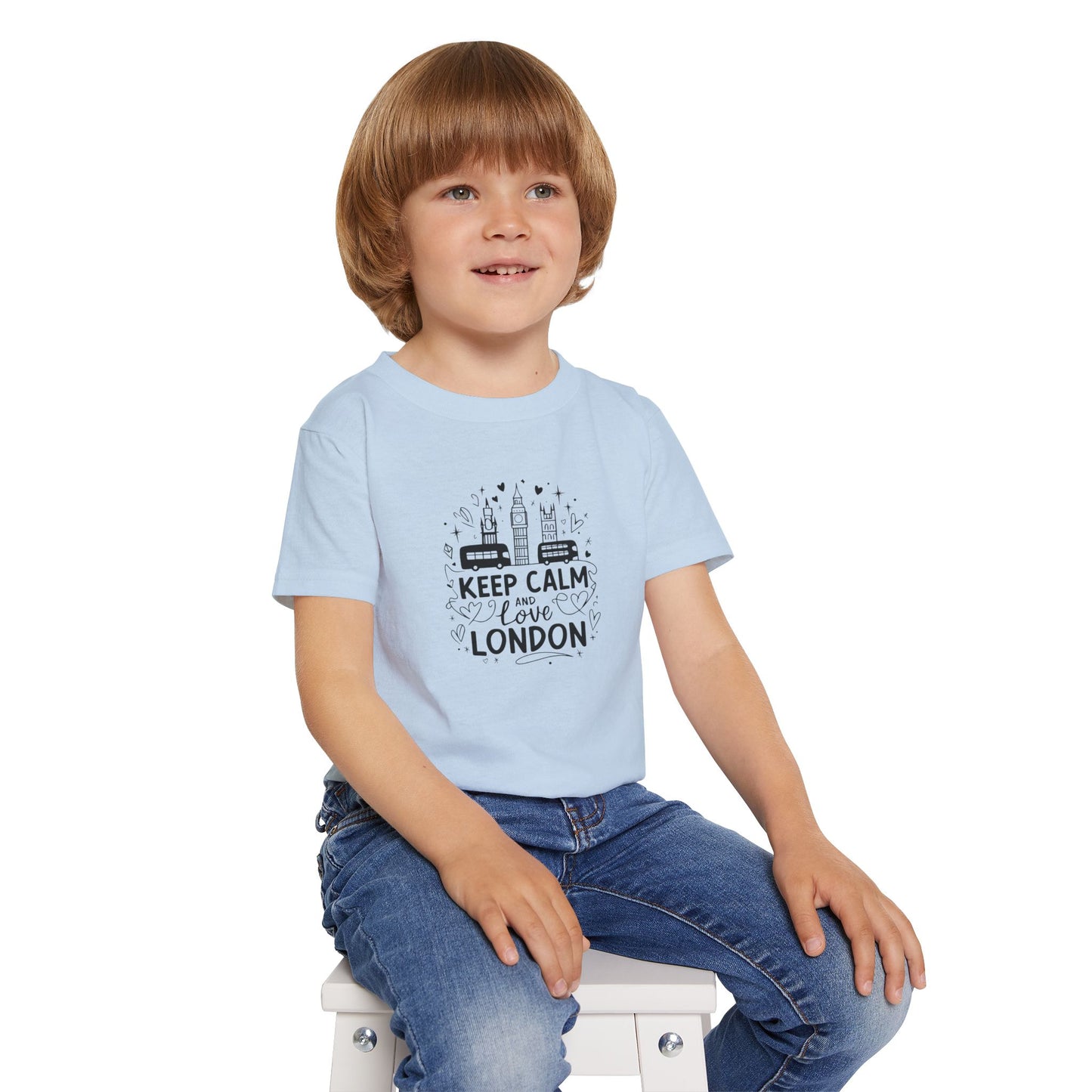 Toddler T-Shirt - Keep calm and love London - Cute Kids Tee for Little Explorers