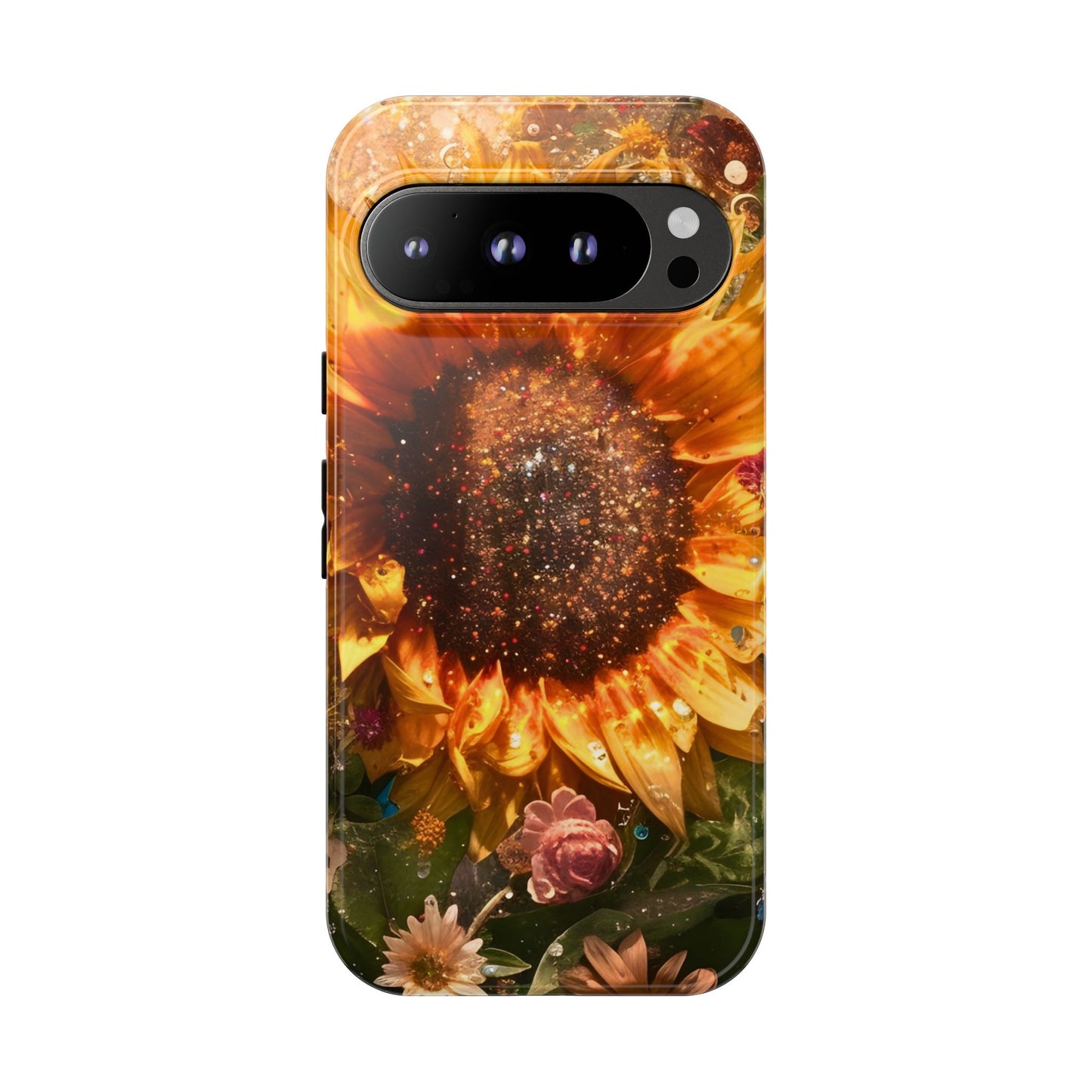Vibrant Floral Phone Case - Tough Cases, Sunflower Design, Smartphone Cover, Summer Gift, Nature-Inspired Accessories