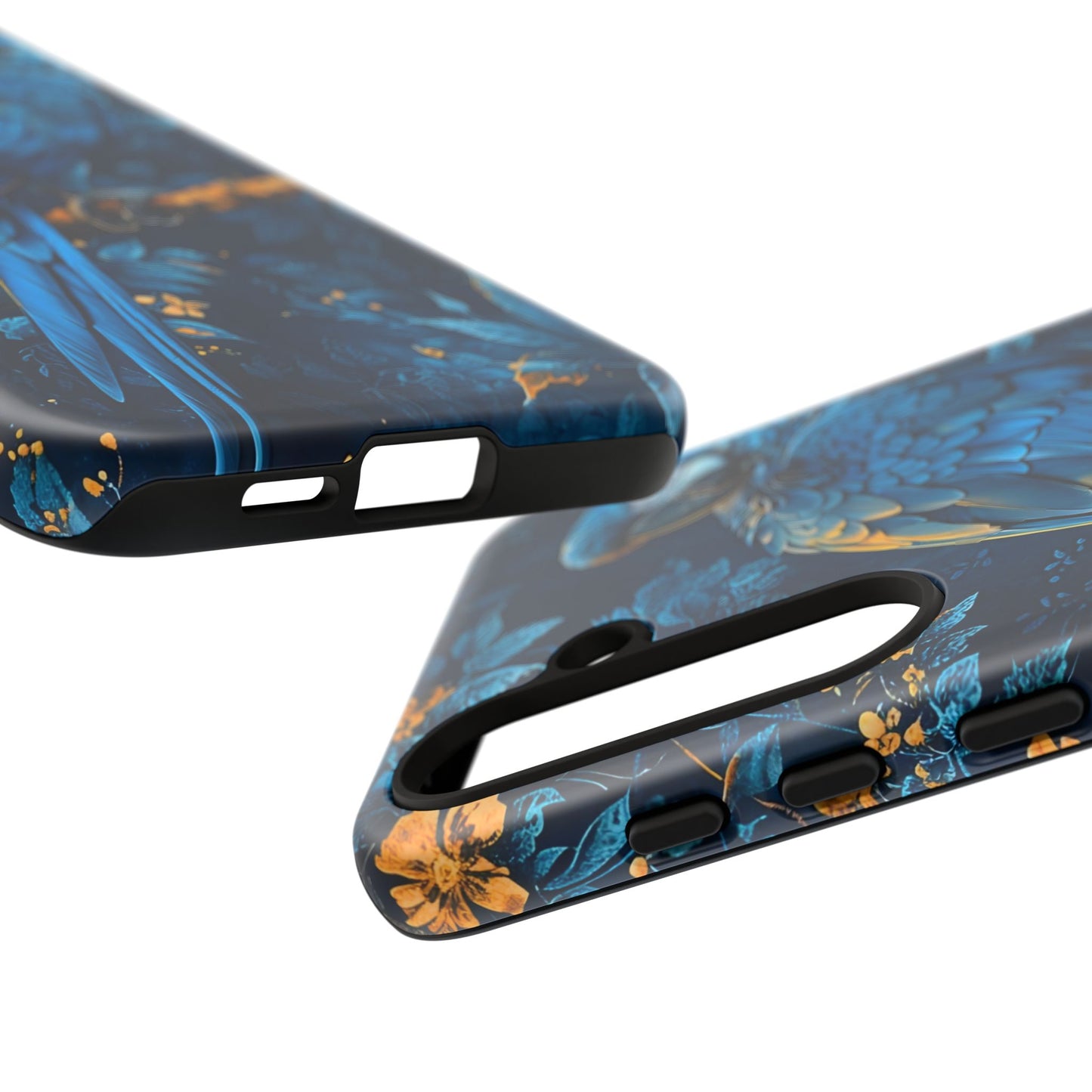 Tough Cases - Vibrant Blue Parrot Phone Case, Tropical Bird Phone Cover, Nature Lover Gift, Eco-Friendly Accessories, Unique Wildlife Decor