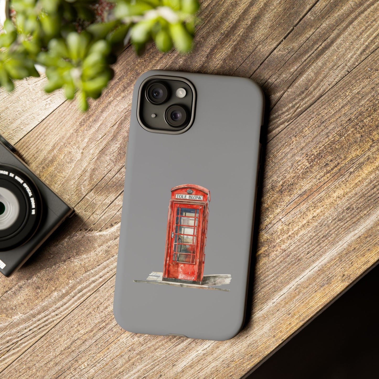 Red Phone Booth Phone Case, Vintage Style Case, Tough Cases for Gifts, Quirky Phone Accessories, Travel Lover's Gift