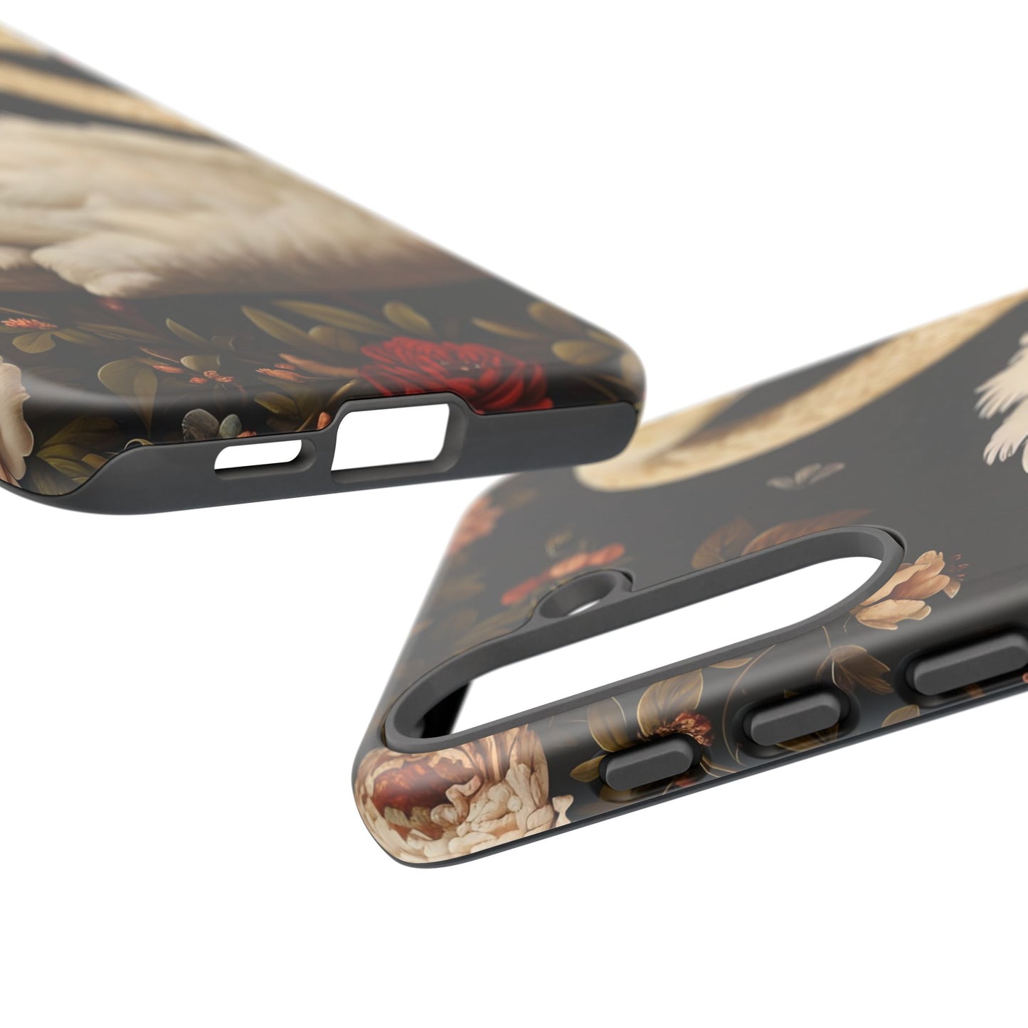 Elegant Swan Phone Case, Floral iPhone Cover, Tough Phone Case, Gift for Her, Nature Lover, Mother's Day, Birthday