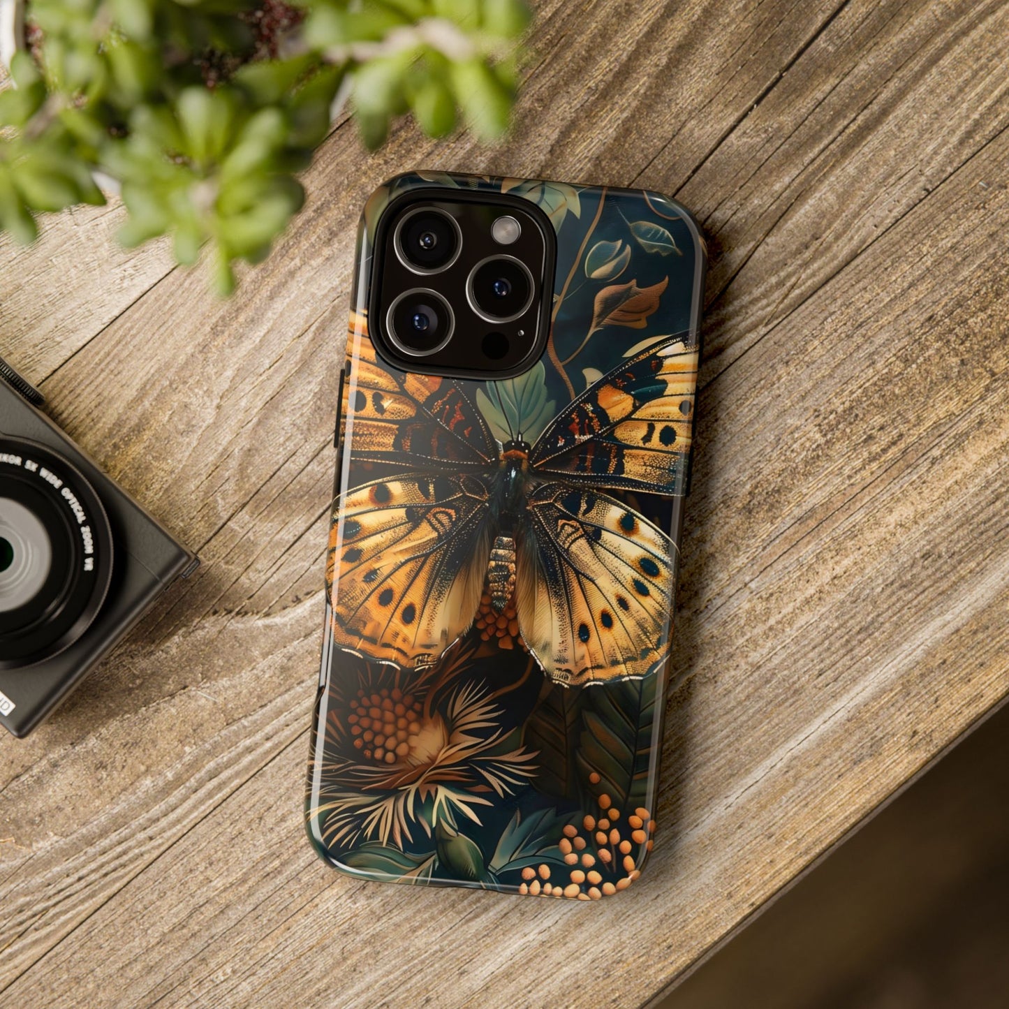 Butterfly Floral Phone Case, Tough Cases, Protective Cover, Unique Gift, Nature Lover, Art Print, Spring Decor