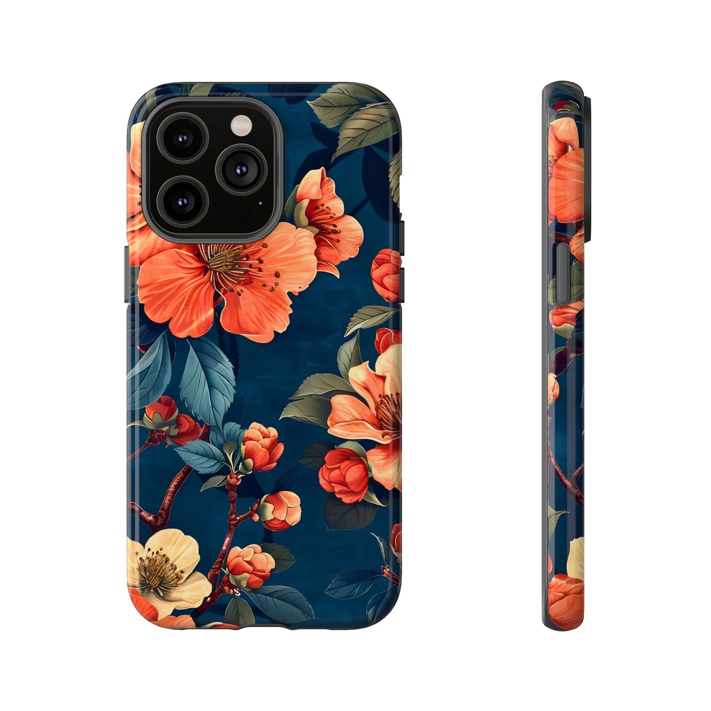 Floral iPhone Case, Tough Cases, Flower Phone Protector, Floral Design, Spring Gift, Phone Cover