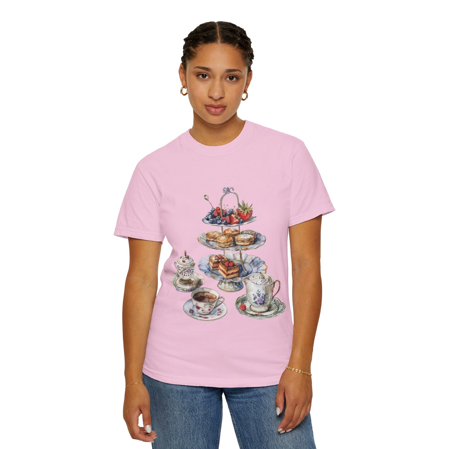 Unisex Garment-Dyed T-shirt - Savoring Britain - A Journey Through British Cuisine