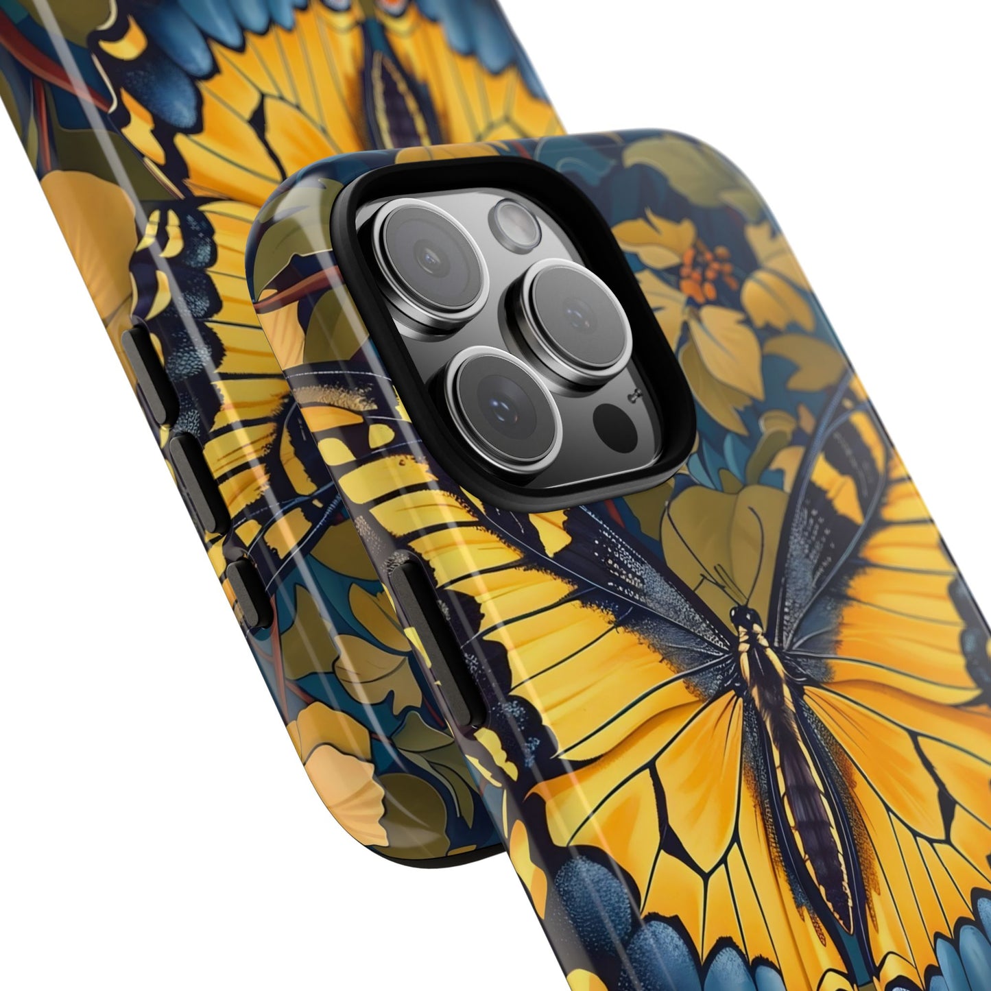 Colorful Butterfly Phone Case, Floral Design, Tough Cases, Protective Cover, Gifts for Nature Lovers, Birthday Present