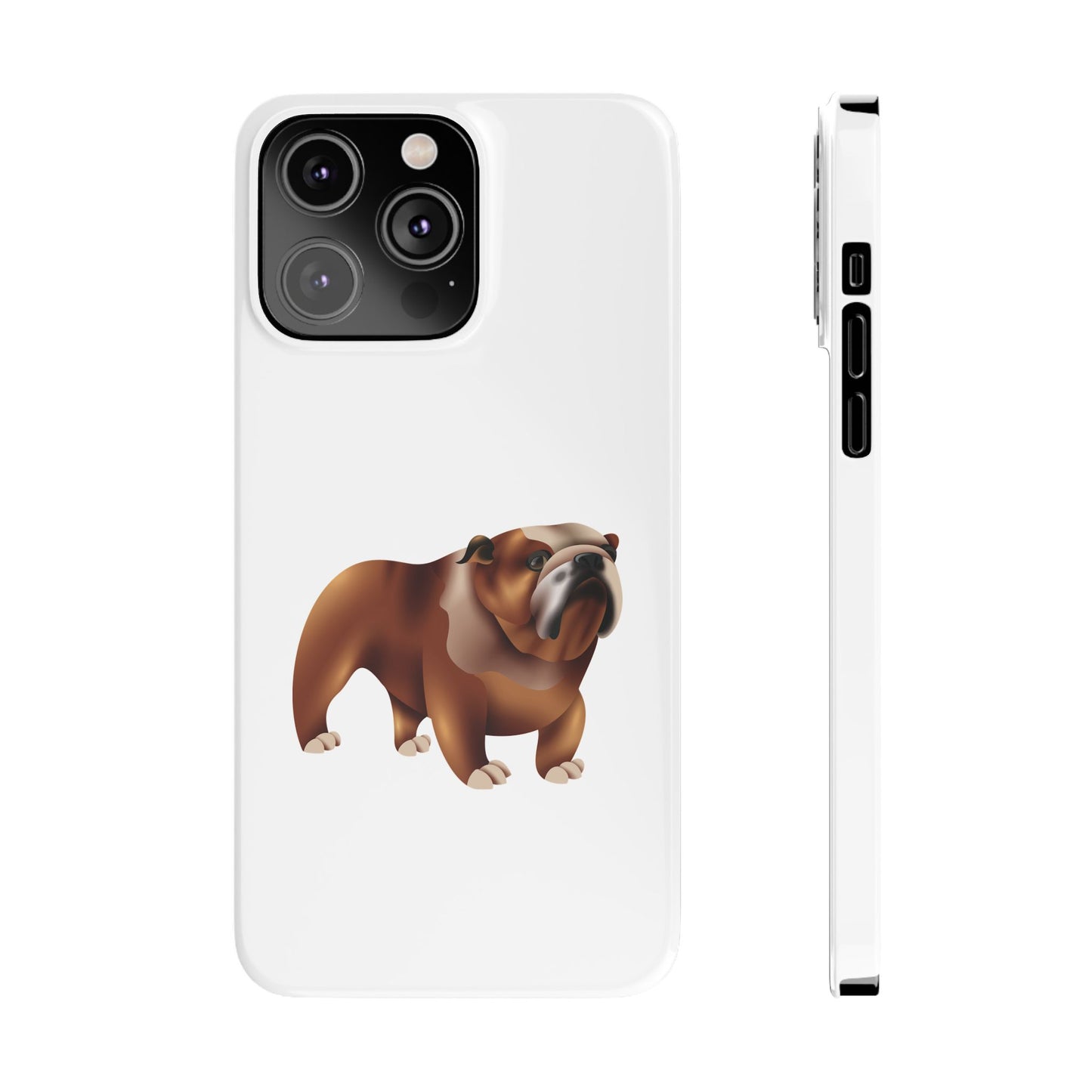 Bulldog Slim Phone Cases, Dog Lover Gift, Cute Phone Cover, Pet Theme Case, Birthday Gift for Dog Owners