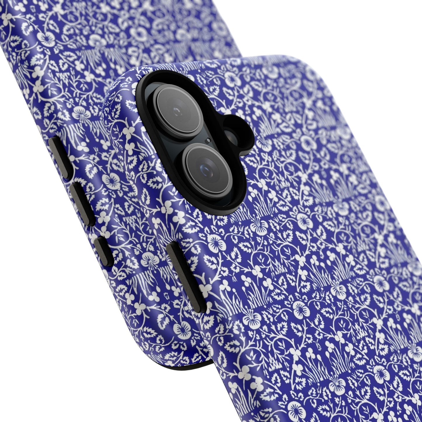 Elegant Floral Phone Case - Tough Cases, Blue Floral Design, Stylish Phone Accessory, Unique Gift, Modern Tech Protection