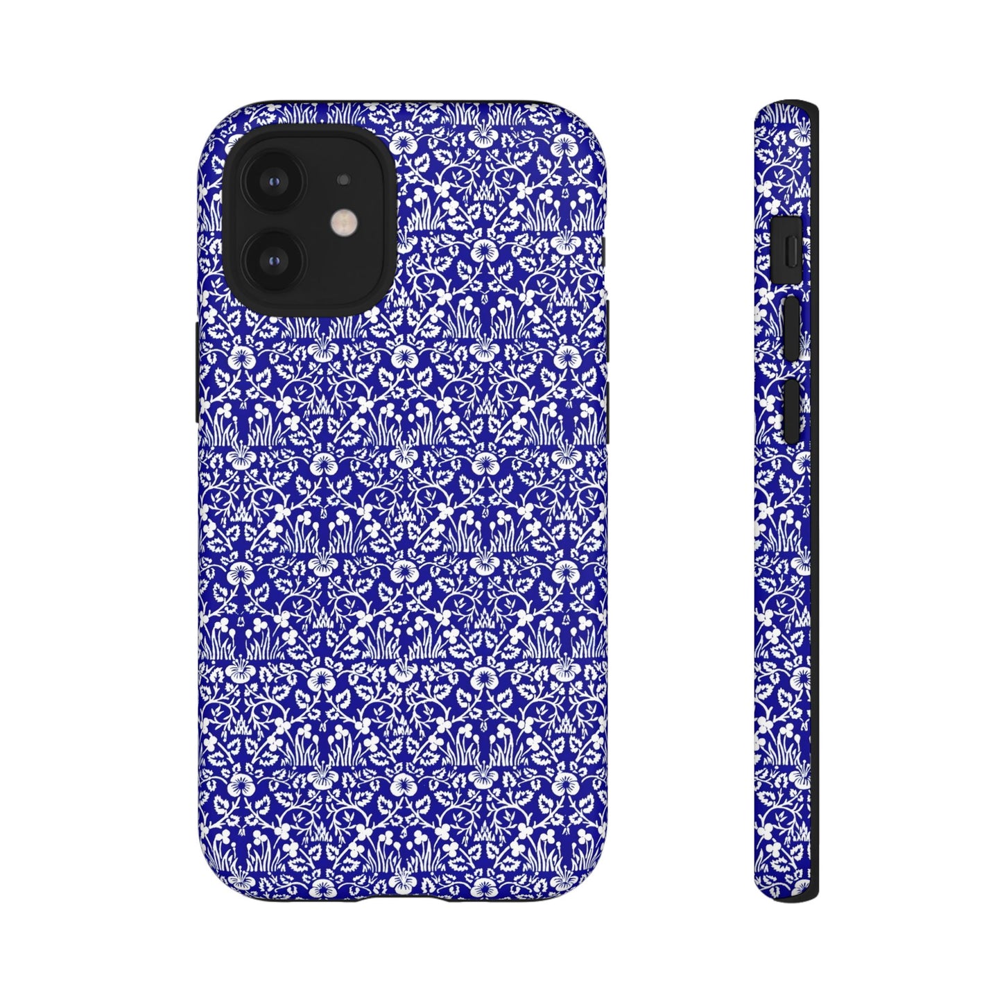 Elegant Floral Phone Case - Tough Cases, Blue Floral Design, Stylish Phone Accessory, Unique Gift, Modern Tech Protection