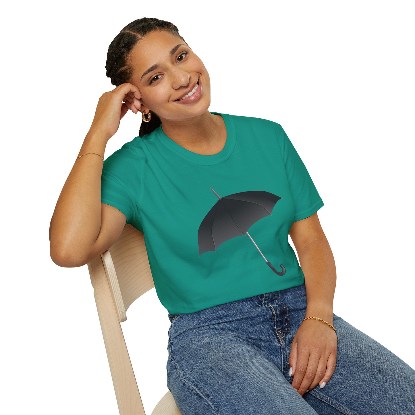 Unisex Softstyle T-Shirt - Regal Royal Umbrella - Elegant and Majestic Design