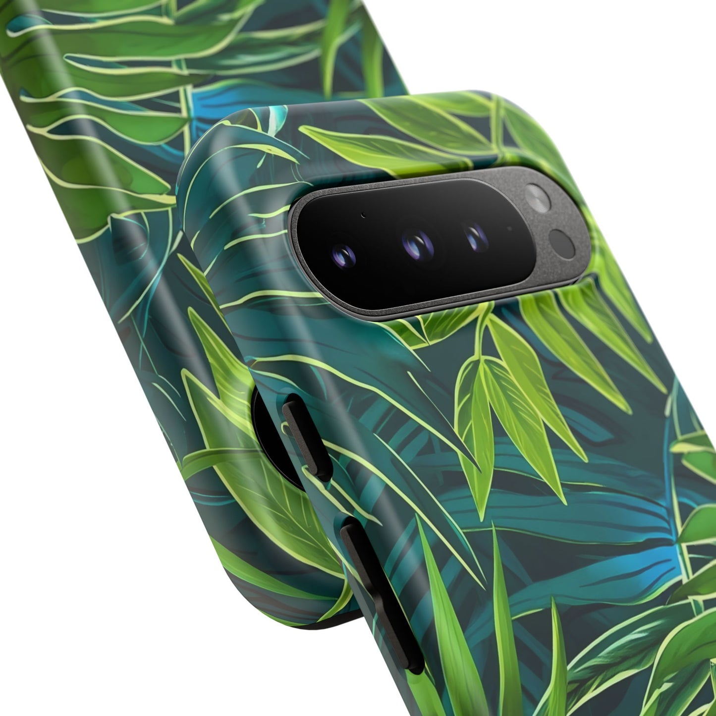 Tropical Phone Case - Durable Green Leaf Design, Eco-Friendly Gift, Trendy Accessory, Nature Lover's Case, Summer Vibes