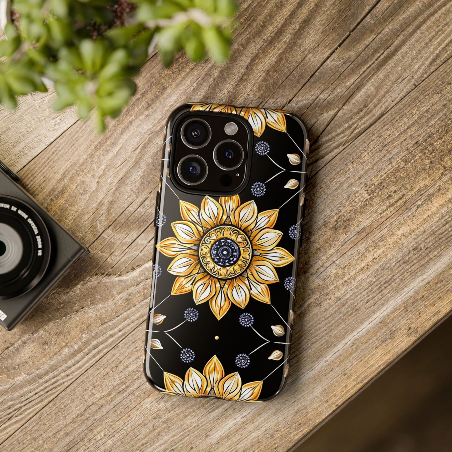 Floral Phone Case with Mandala Design, Tough Cases for iPhone & Samsung, Boho Style, Gift for Her, Unique Accessories