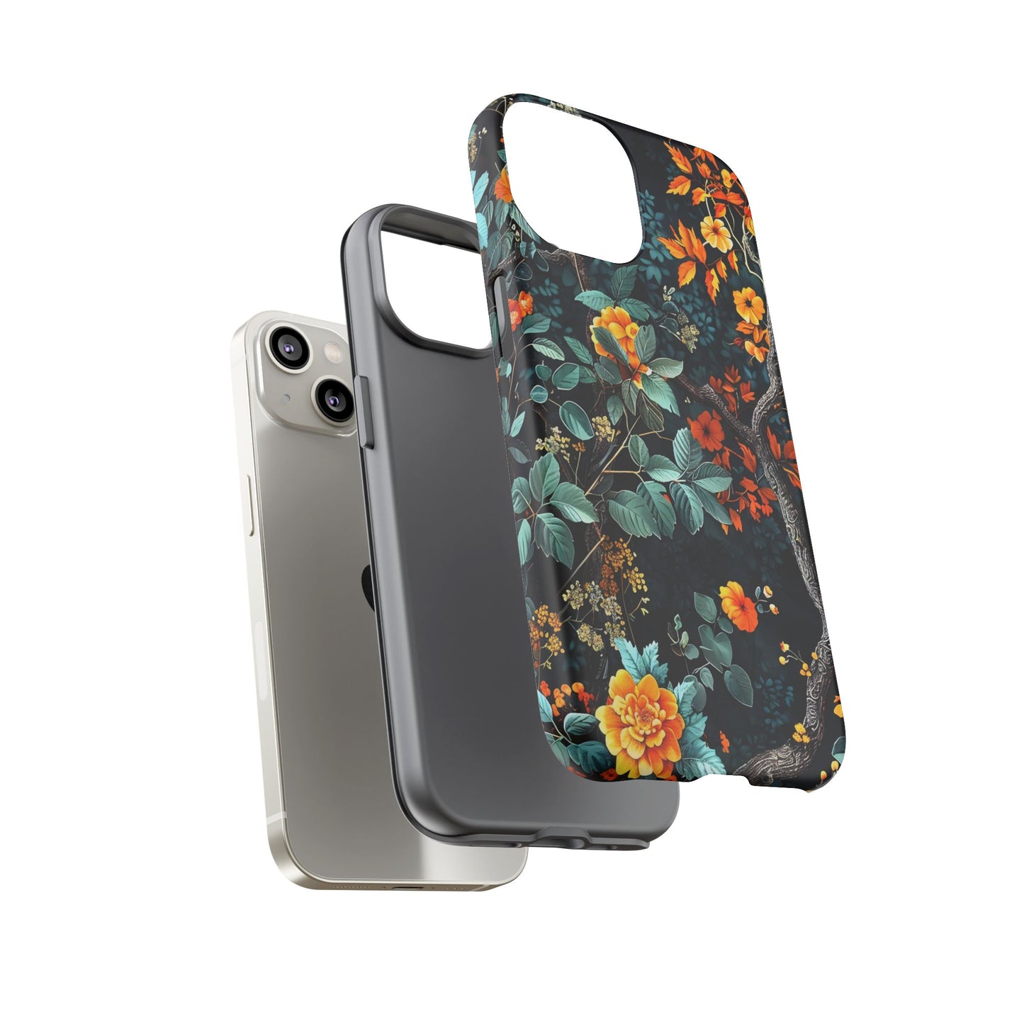 Floral Phone Case | Tough Cases, Protective Cover, Gift for Her, Autumn Vibes, Floral Phone Accessory, Unique Design