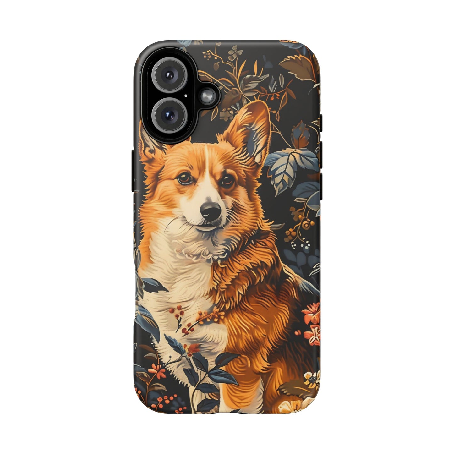 Corgi Floral Phone Case - Tough Cases for Dog Lovers, Cute Pet Accessories, Gift for Dog Owners, Floral Design, Personalized Tech Cover