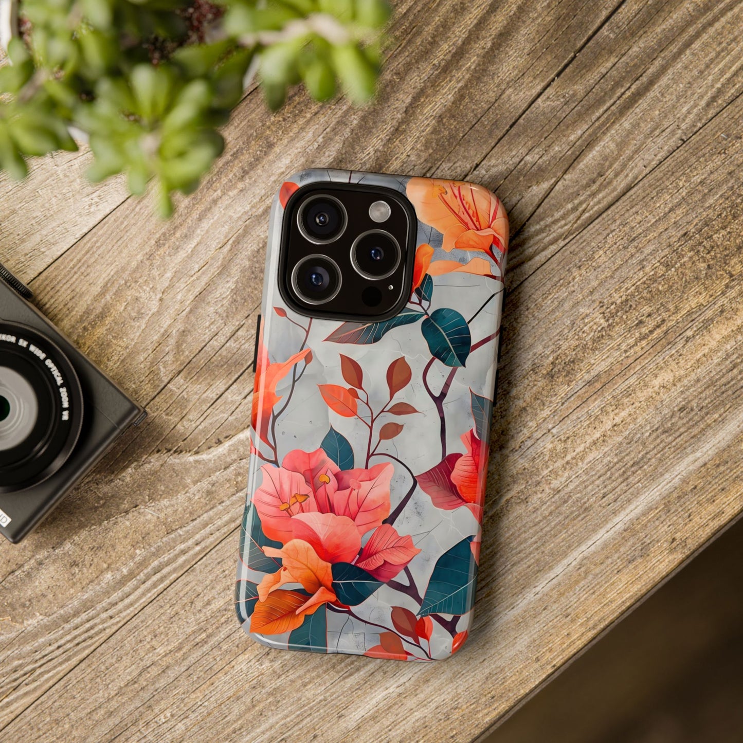 Floral Phone Case, Tough Cases, Flower Power, Gift for Her, Decorative Phone Cover, Trendy Accessories, Everyday Style