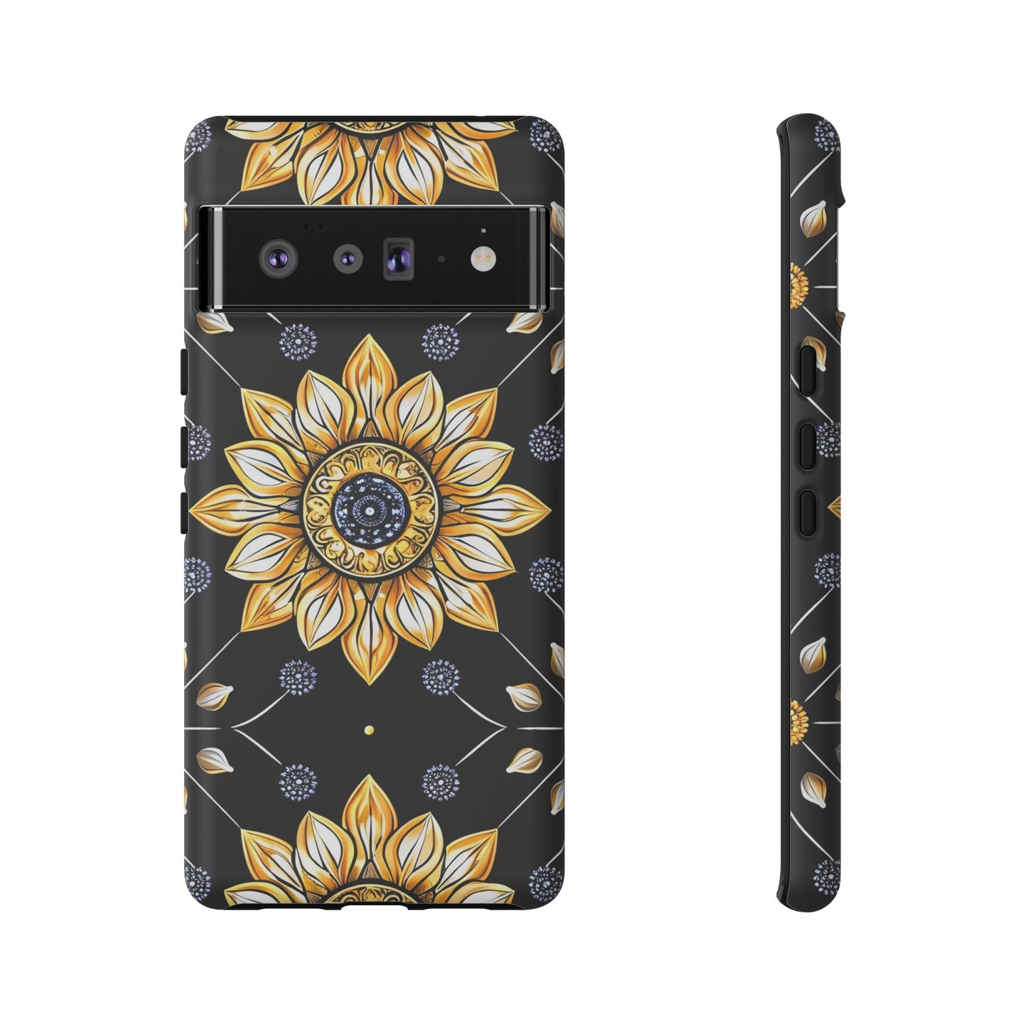 Floral Phone Case with Mandala Design, Tough Cases for iPhone & Samsung, Boho Style, Gift for Her, Unique Accessories