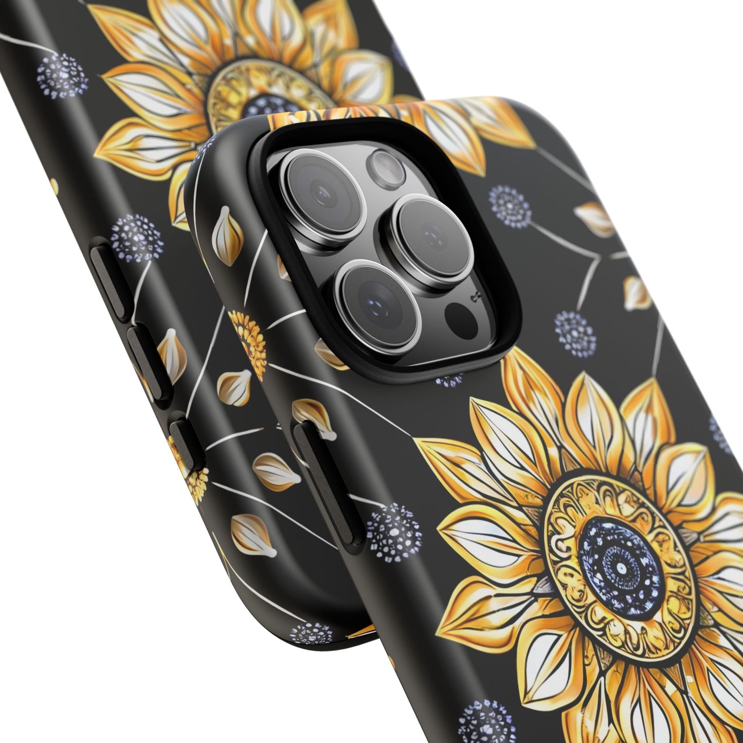 Floral Phone Case with Mandala Design, Tough Cases for iPhone & Samsung, Boho Style, Gift for Her, Unique Accessories