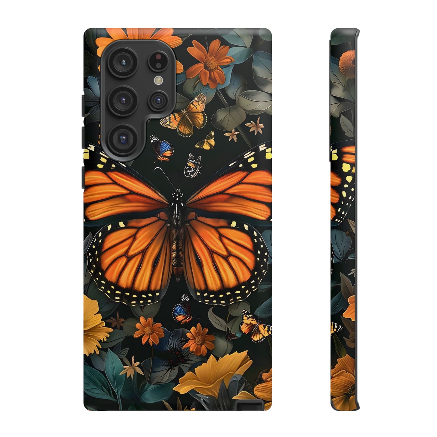 Monarch Butterfly Phone Case, Tough Cases, Nature Lover Gift, Floral Mobile Cover, Eco-Friendly Phone Accessory, Butterfly Design