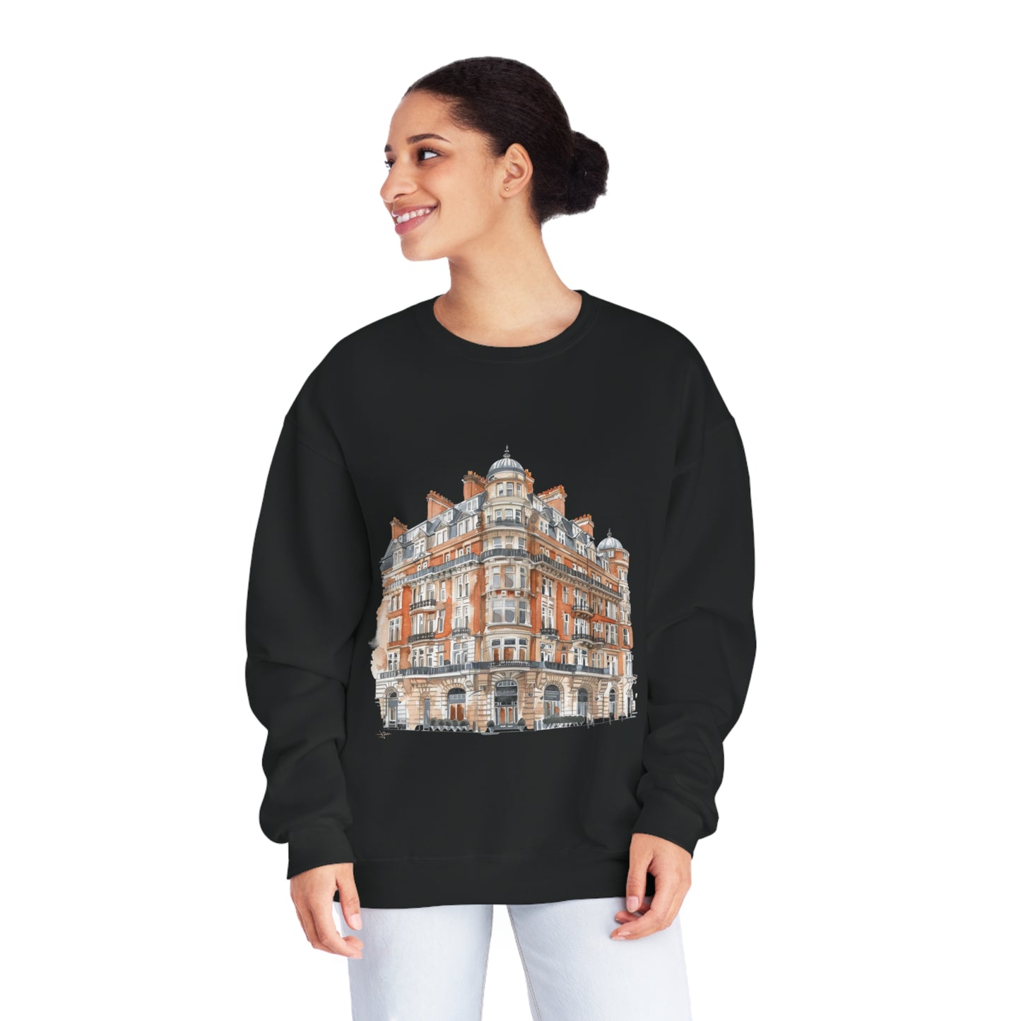 Unisex NuBlend® Crewneck Sweatshirt - Classic British Architecture - Elegant Historic Building