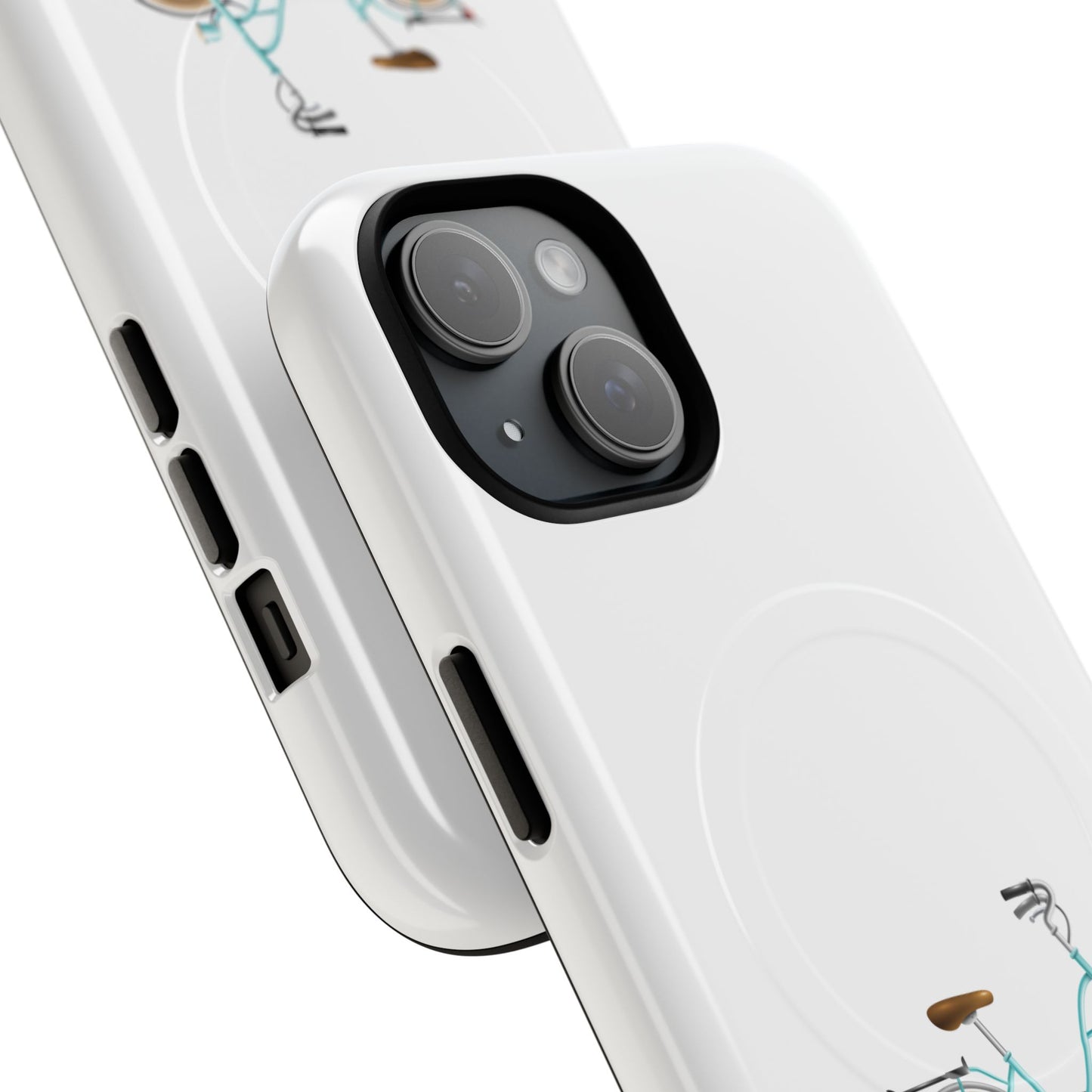 Tough Magnetic Phone Cases, Stylish Bicycle Design, Durable Protection, Perfect Gift for Cyclists, Trendy Tech Accessory