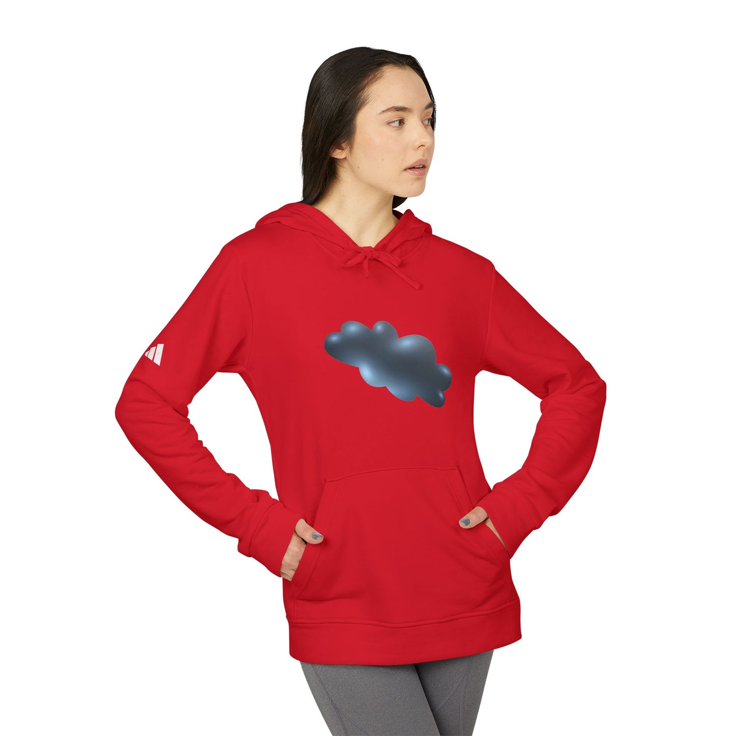 Adidas Unisex Cloud Print Fleece Hoodie - Cozy and Stylish - Serene Cloudscape - Dreamy Cloud Design