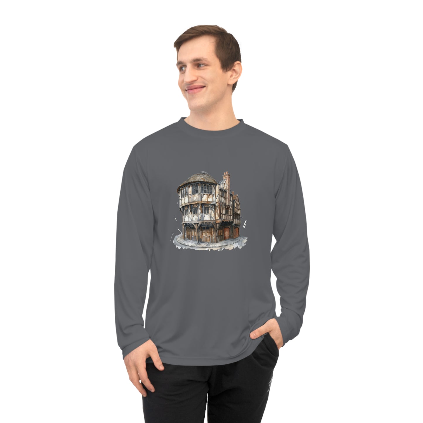 Unisex Performance Long Sleeve Shirt - Cheers to Tradition - The Classic British Pub