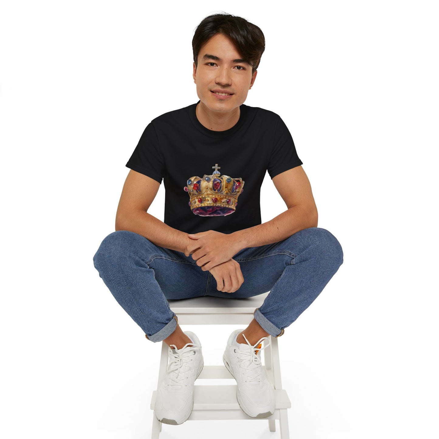 Unisex Ultra Cotton Tee - Symbol of Regal Rich British Royal Crown
