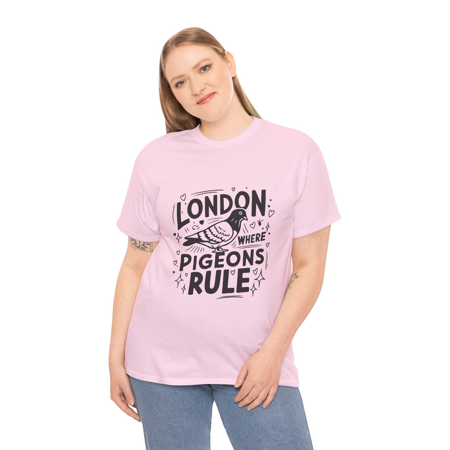 Unisex Heavy Cotton Tee - London Where Pigeons Rule