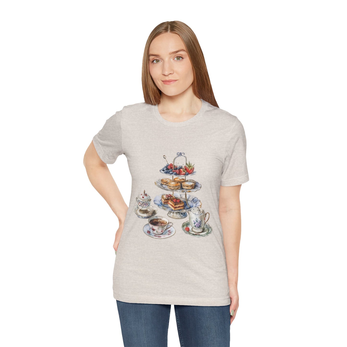 Unisex Jersey Short Sleeve Tee - Savoring Britain - A Journey Through British Cuisine