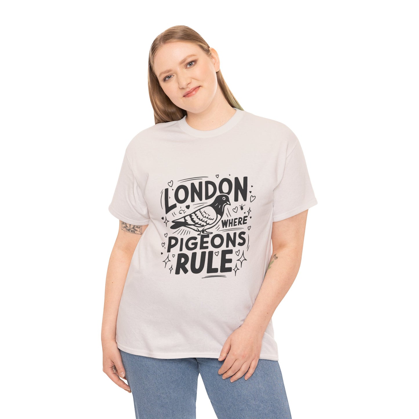Unisex Heavy Cotton Tee - London Where Pigeons Rule