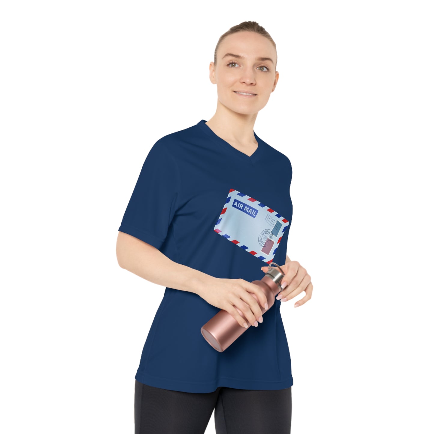 Women's Performance V-Neck T-Shirt | Comfortable Activewear for Travel Lovers - British Air Mail