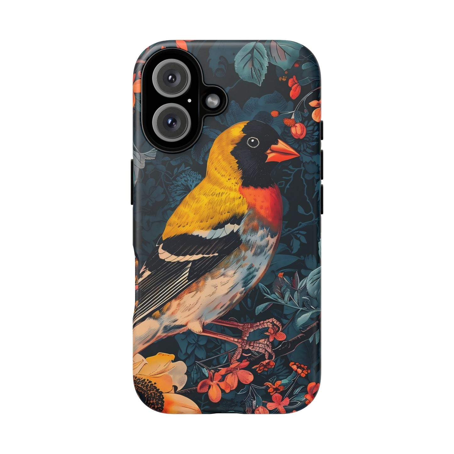 Vibrant Bird Phone Case - Tough Cases, Nature Lover Gift, Floral Design, Eco-Friendly Accessory, Stylish Mobile Protection
