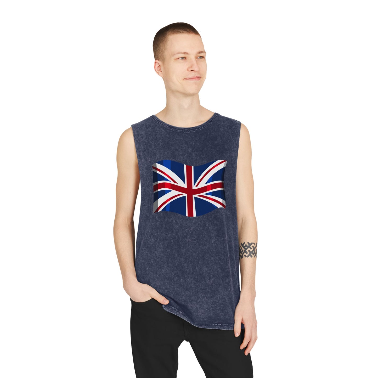 Unisex Stonewash Tank Top - Classic UK Flag Design - Union Jack