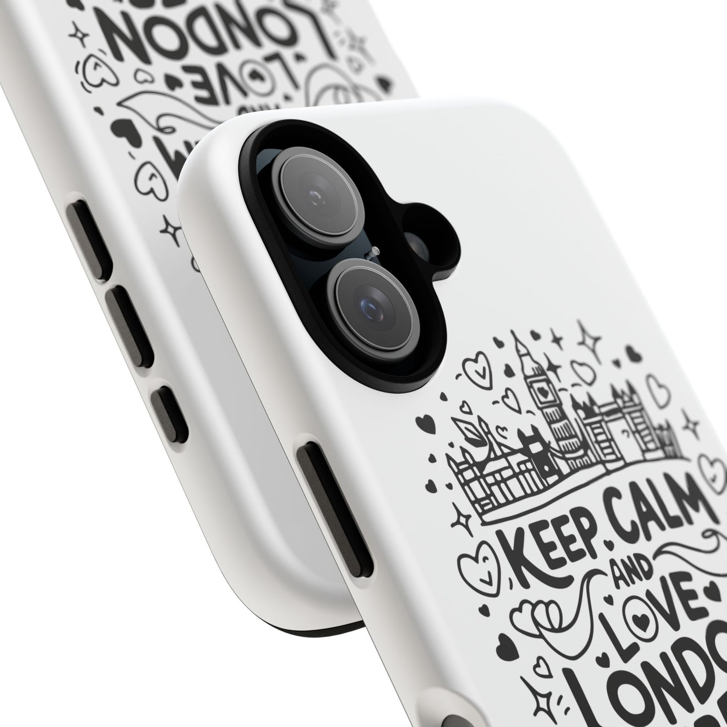 London Vibes Phone Case – Keep Calm Design, iPhone Accessories, Gift for Travelers, London Souvenir, Unique Cell Phone Cover