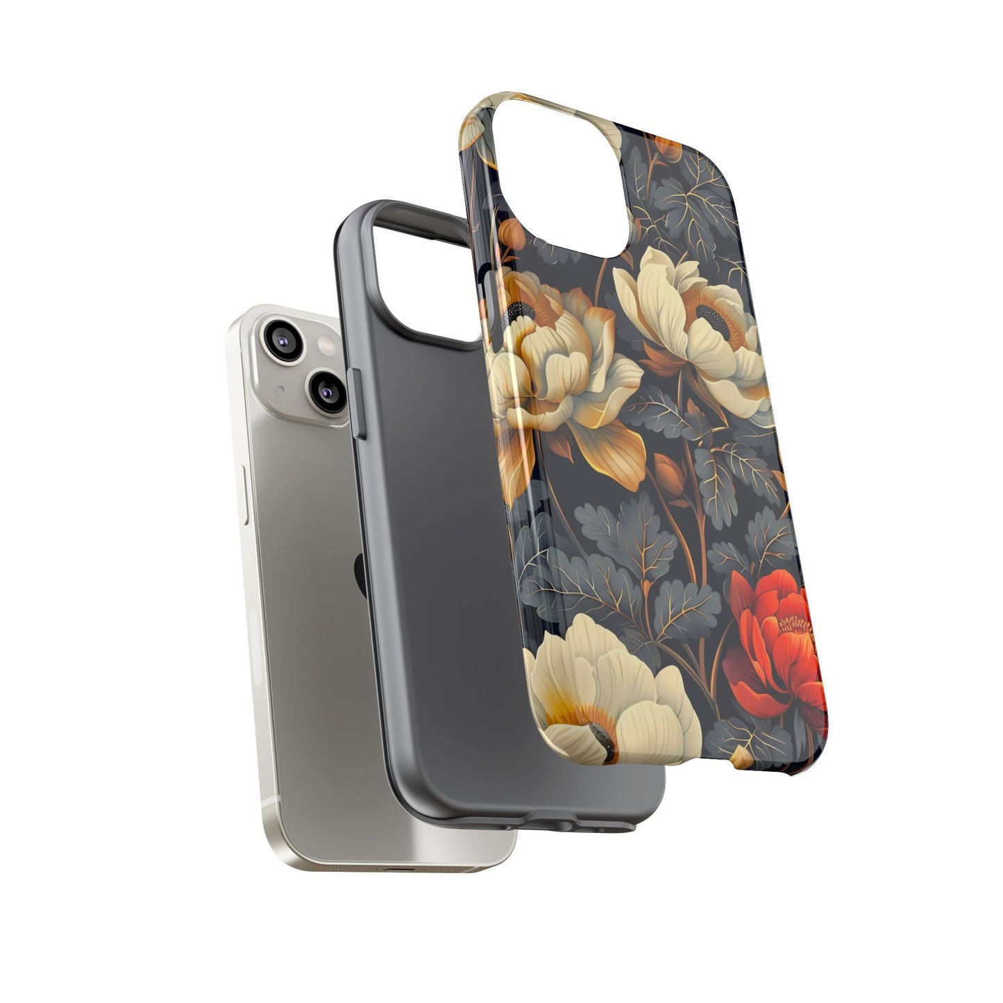 Floral Phone Case - Tough Cases, Stylish Mobile Cover, Flower Design, Holiday Gift, Trendy Accessory, Eco-Friendly Case