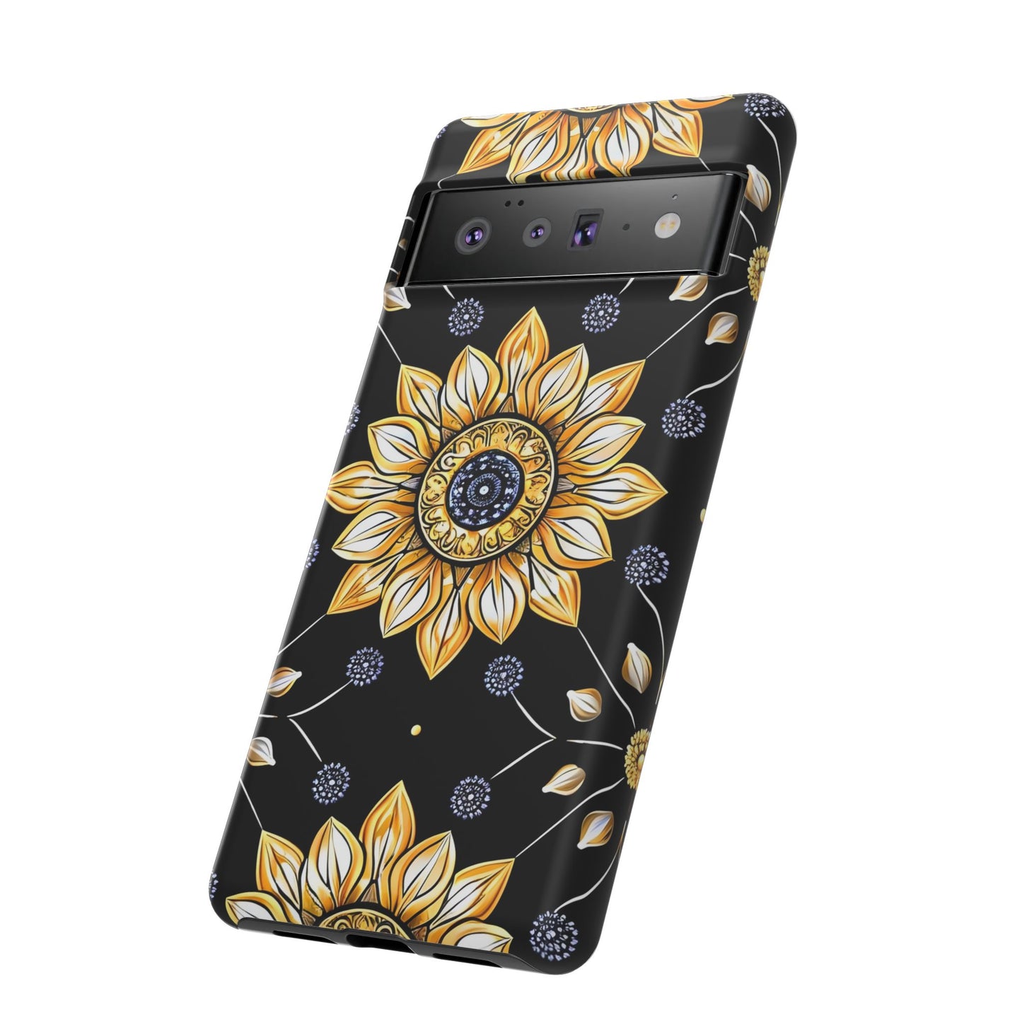 Floral Phone Case with Mandala Design, Tough Cases for iPhone & Samsung, Boho Style, Gift for Her, Unique Accessories