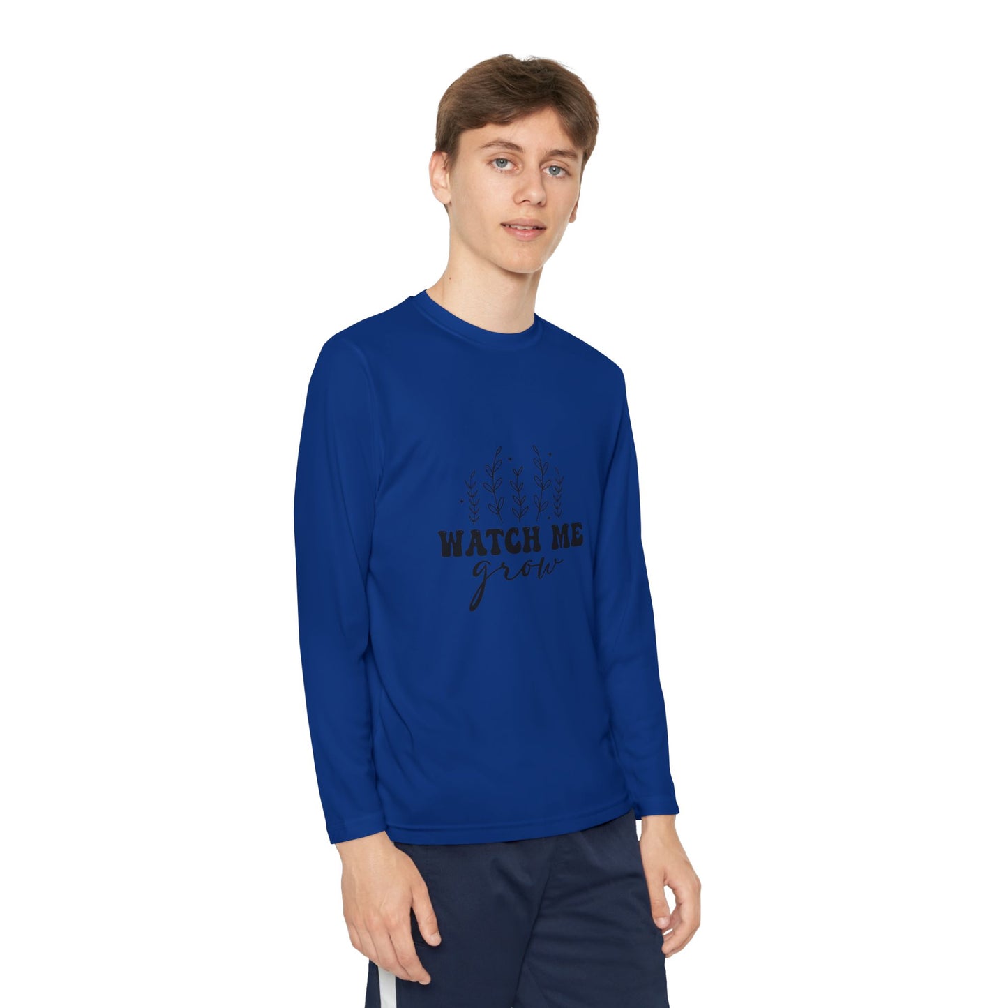 Youth Long Sleeve Tee - 'Watch Me Grow' Motivational Shirt for Kids