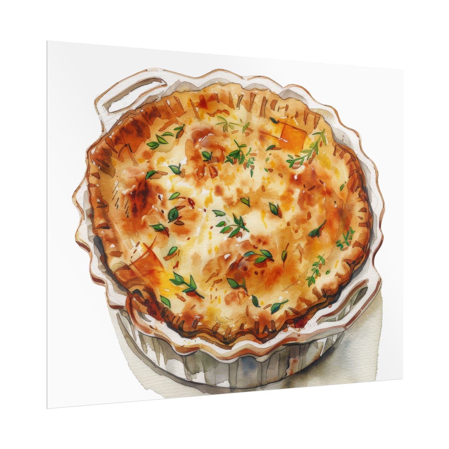 Delicious Quiche Rolled Posters for Kitchen Decor, Culinary Art, Foodie Wall Art, Gift for Chefs, Cooking Enthusiasts, Home Decor