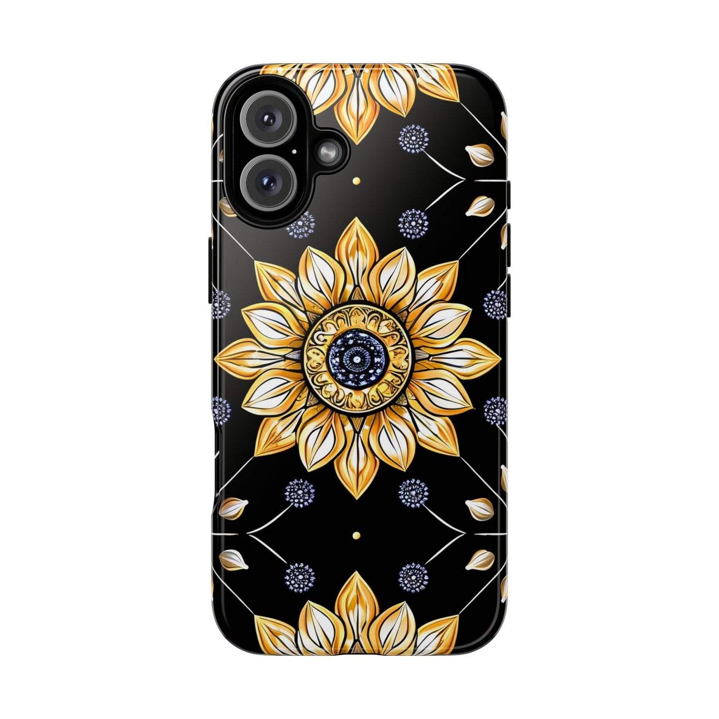 Floral Phone Case with Mandala Design, Tough Cases for iPhone & Samsung, Boho Style, Gift for Her, Unique Accessories
